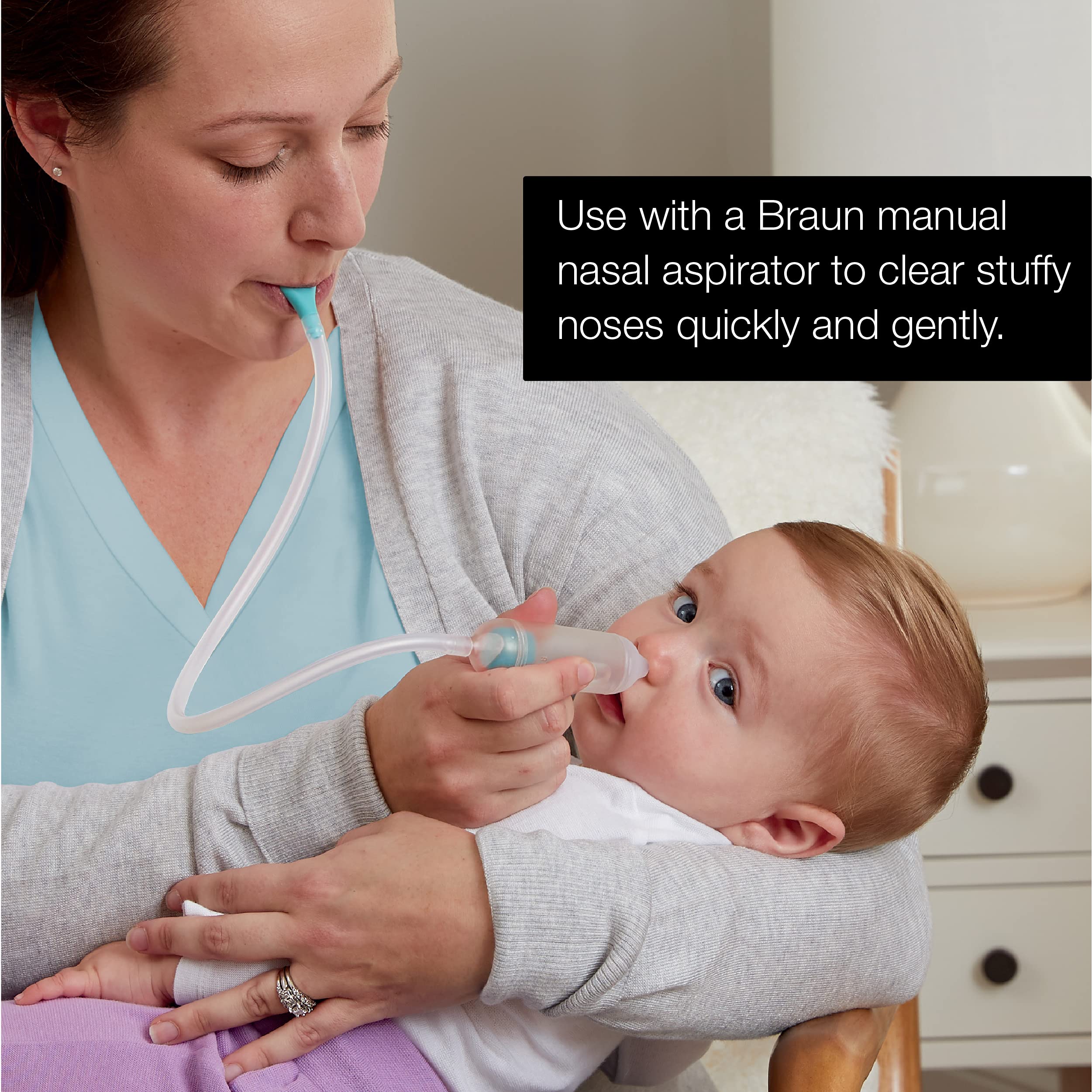 Braun Manual Nasal Aspirator Filters, 40 Count – Disposable, Hygienic Filters for Braun Manual Toddler and Baby Nasal Aspirator