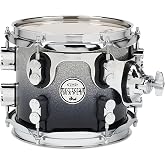 Pacific Drums PDCM0708STSB 7 x 8 Inches Tom with Chrome Hardware - Silver to Black Fade