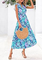 PRETTYGARDEN Women's 2025 Summer Floral Midi Dress