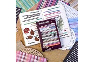 60Pages B5 Inspirational Quote Sticker Book – Vintage Text Sticker Book with 1998 Stickers, DIY Journal Scrapbook Water Bottl