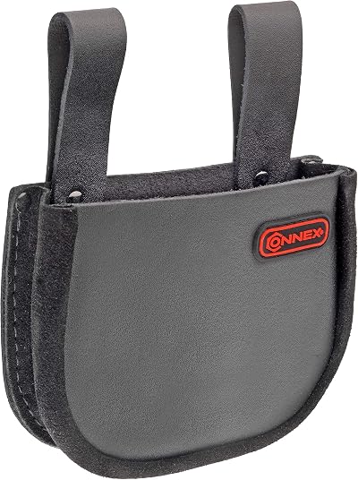 Connex COX610810 Grey Leather Nail Pouch with 1 Partition Tool Bag