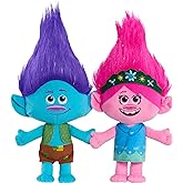 Trolls 13-inch World Tour Poppy &amp; Branch Friendship Plush 2-Pack Stuffed Animals, Kids Toys for Ages 3 Up, Amazon Exclusive by Just Play