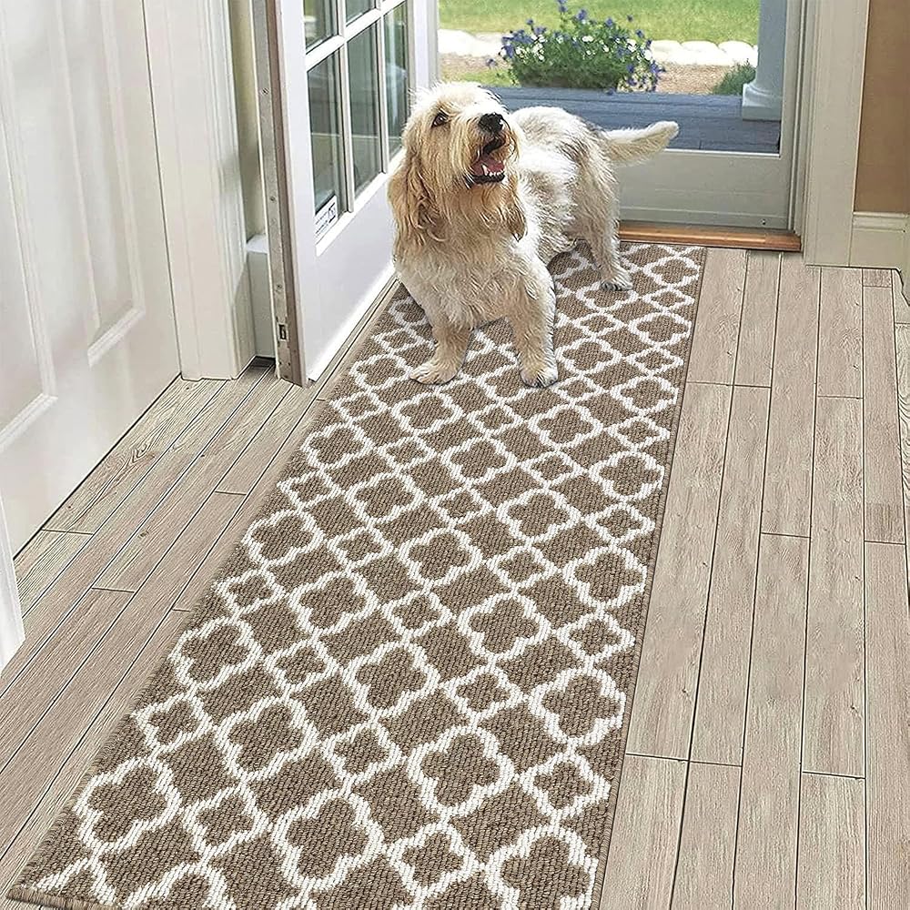 SHACOS Runner Rug 50x150 cm Non Slip Entryway Brown Doormat