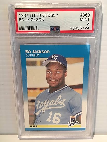 Amazon Rare 1987 Fleer Glossy Royals BO JACKSON Rookie RC Baseball 