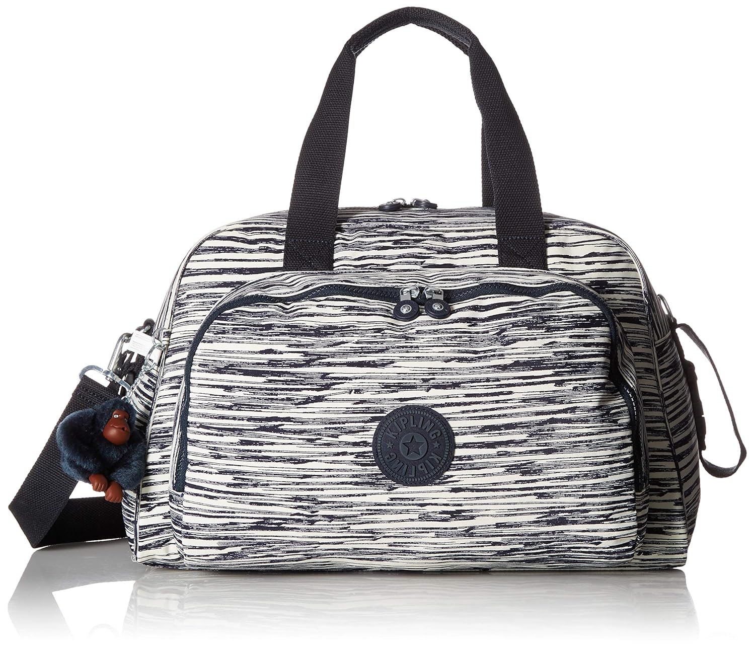 Kipling Camama Diaper Bag, Stroller Clips, Insulated Bottle Holder, Zip