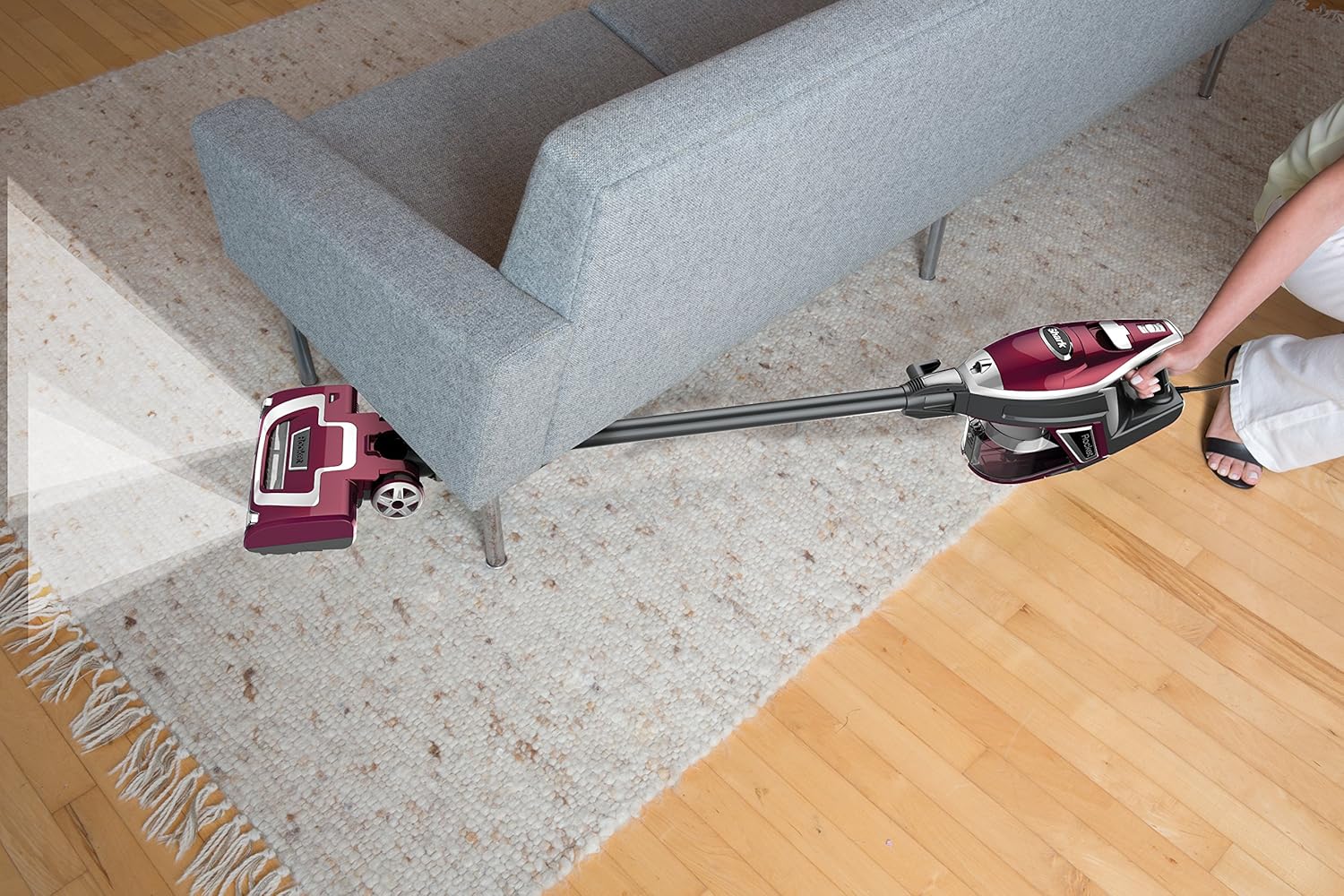 Shark Rocket DeluxePro Ultra-Light Upright Corded Stick Vacuum, Bordeaux -
