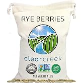 CLEAR CREEK Certified Glyphosate Residue Free Rye Berries | 4 lb | Non-GMO Project Verified | North American Grown