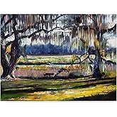 Trademark Fine Art, 14x19-Inch Lowcountry Spanish Moss Escape by Lucy P. Mctier