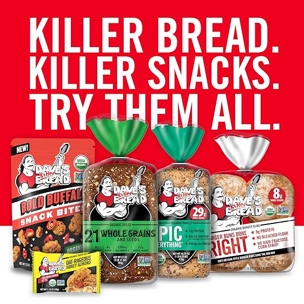 DAVE’S KILLER BREAD TRAIL MIX CRUMBLE ORGANIC SNACK BARS, 4 INDIVIDUALLY WRAPPED SNACK BARS