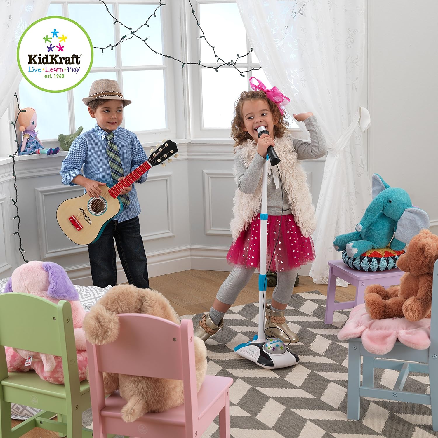 KidKraft 63346 Sing Along Mic & Amp Set Toy,Multi: Toys & Games
