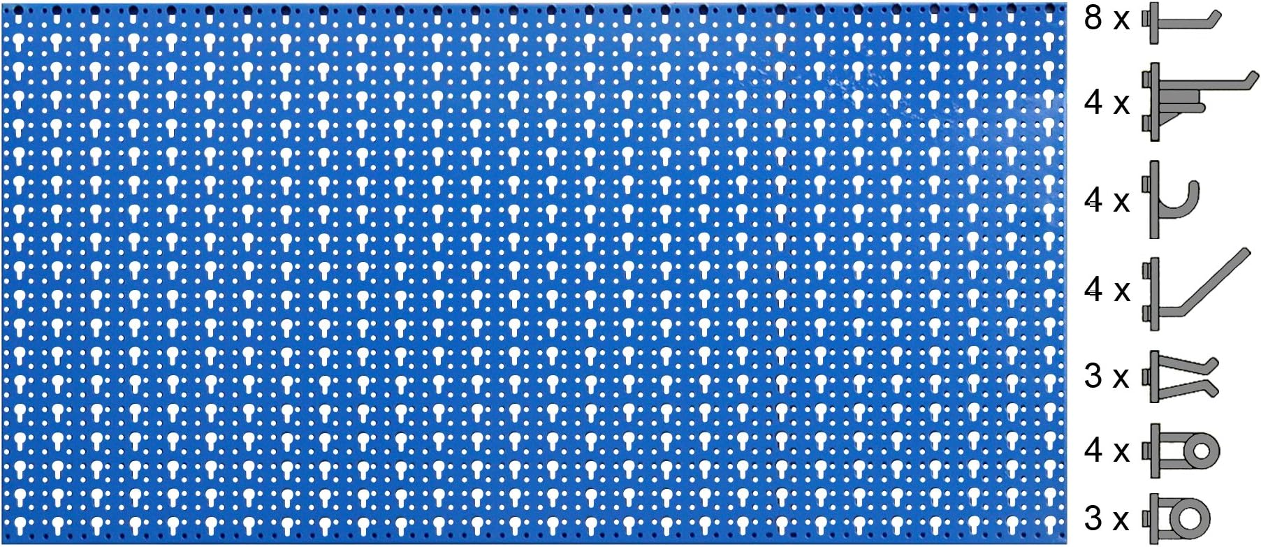 Outifrance 0015043 Steel Pegboard with 30 Hooks 940 x 460 mm