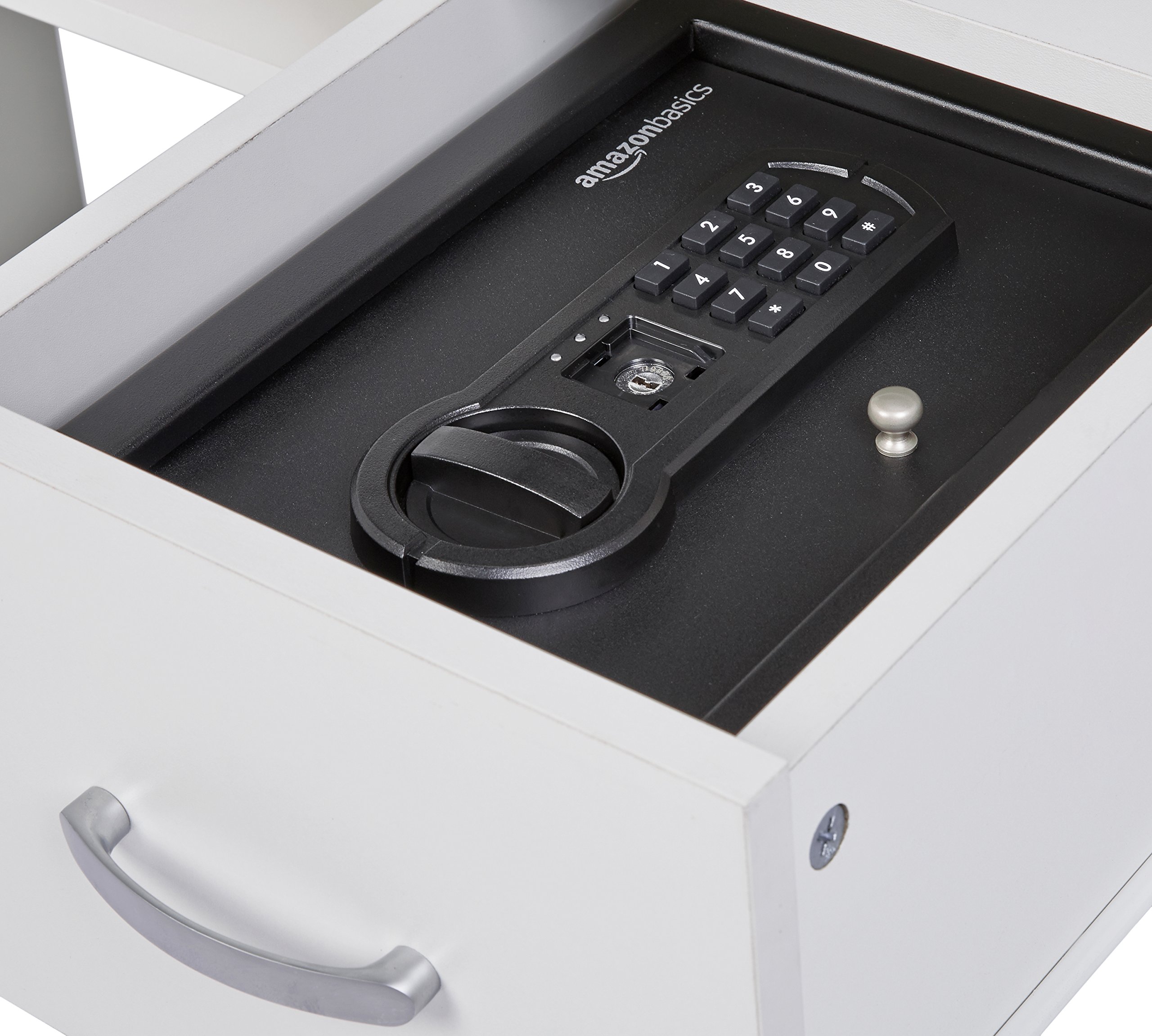 AmazonBasics Small Desk Drawer Safe Box