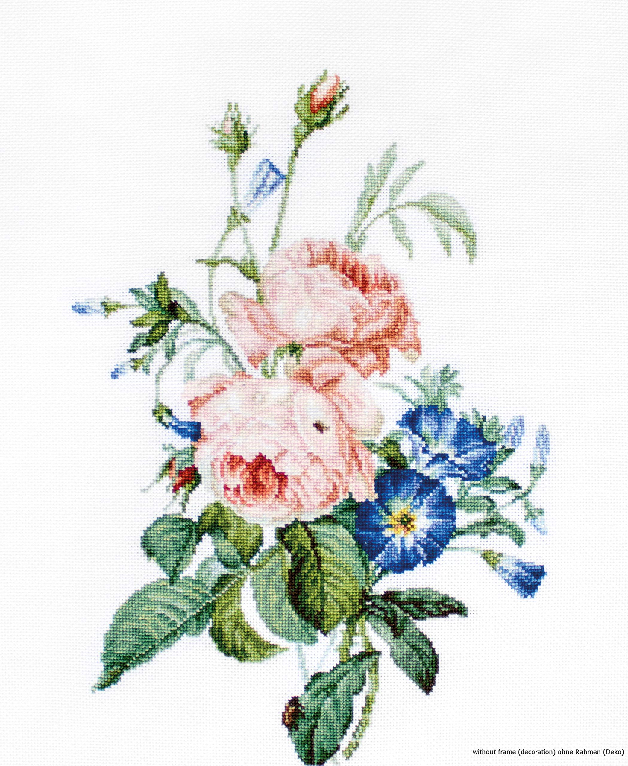 Luca-S B2351 Bouquet with Roses Cross Stitch Kit Cotton Multi-Coloured 19x28cm