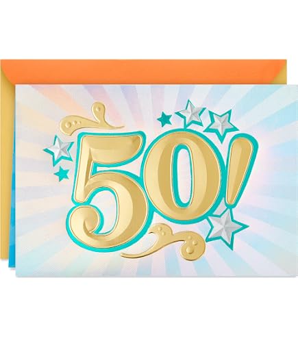 American Greetings Geburtstagskarte "50 Ist Besser!" - Mit Kupferglitzer, Inkl. Umschlag