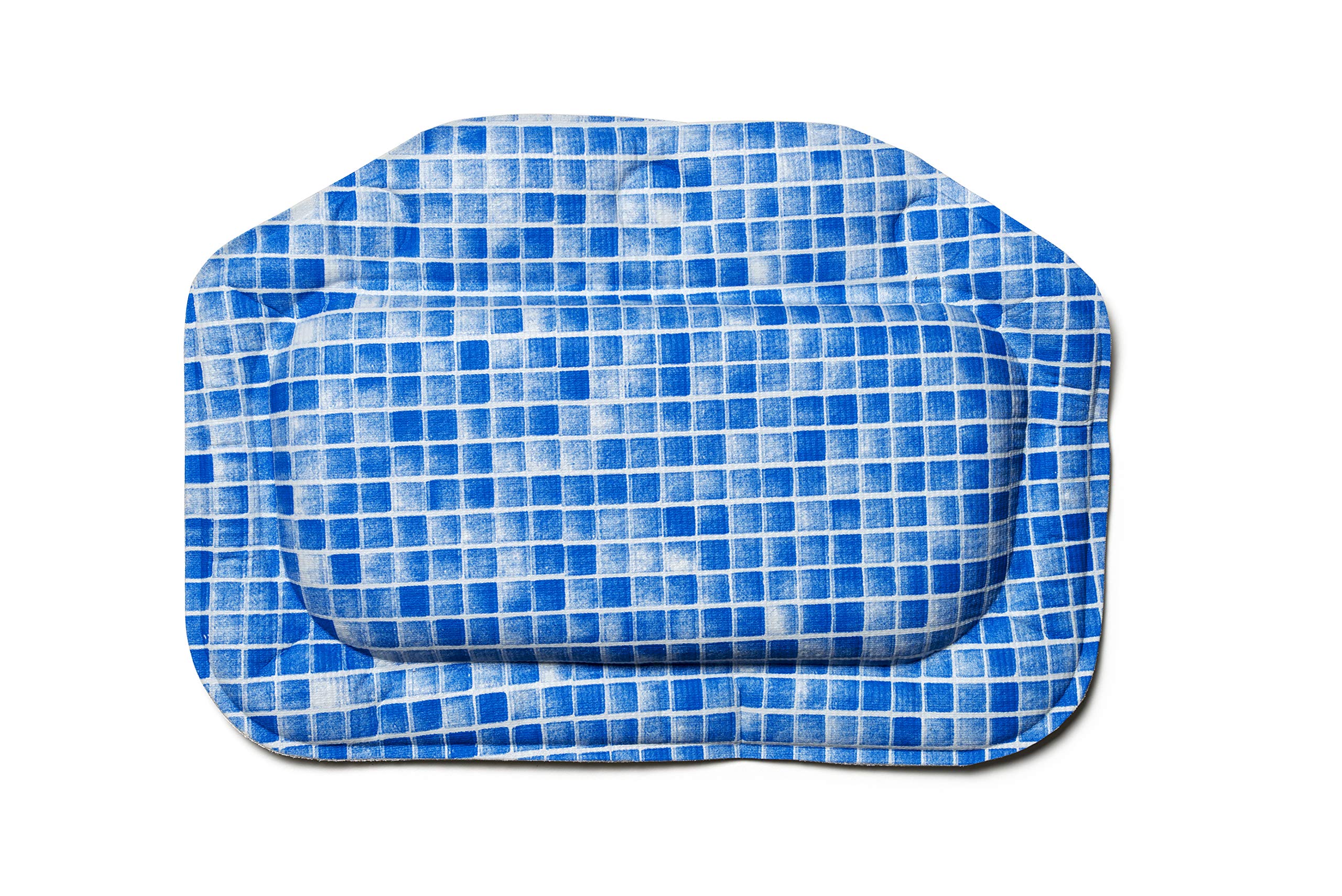 Croydex Blue Mosaic Printed Bath Pillow with Hygiene 'N' Clean