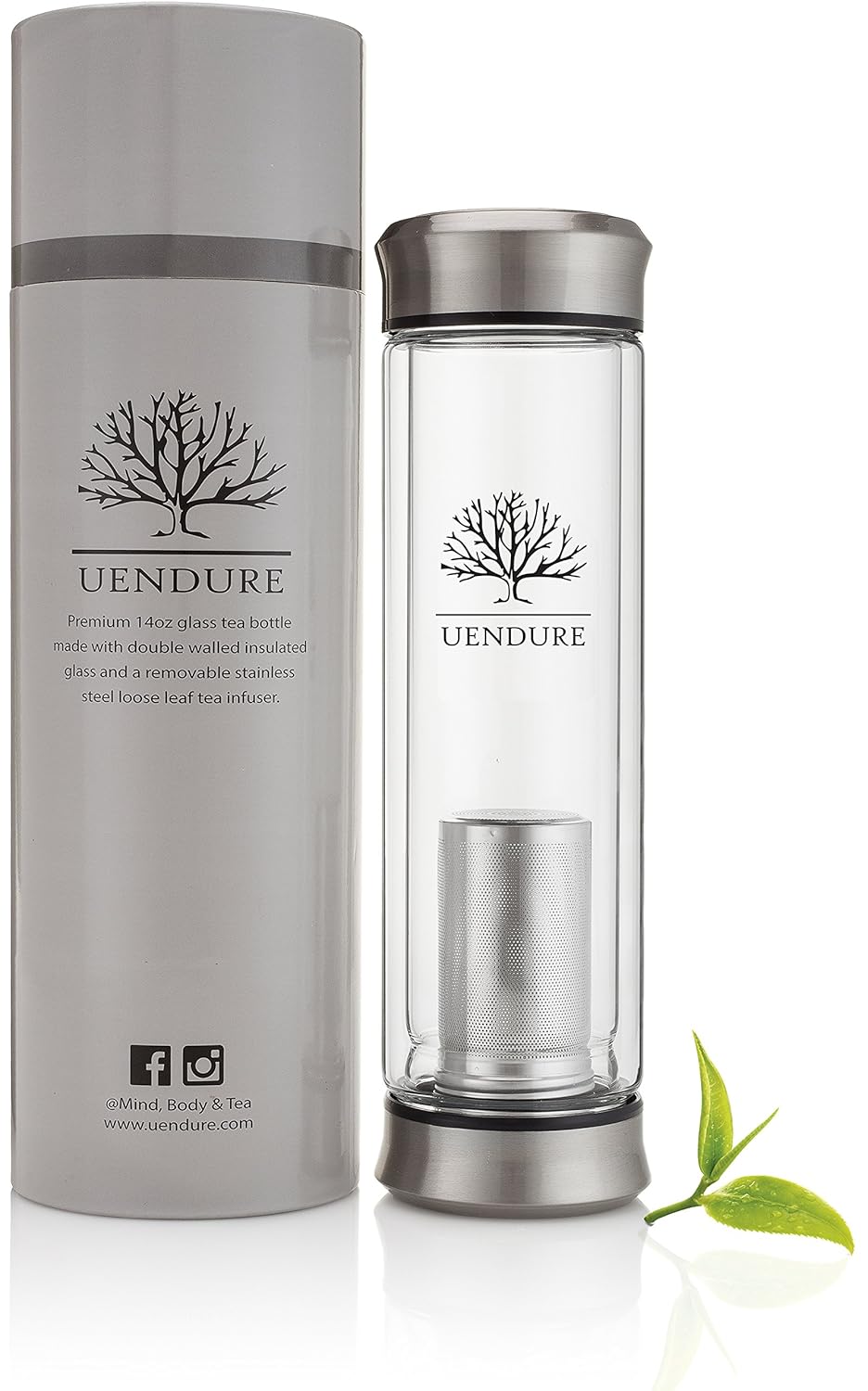 UEndure Tea Infuser Tea Tumbler Tea Cup with Loose Leaf Tea Strainer