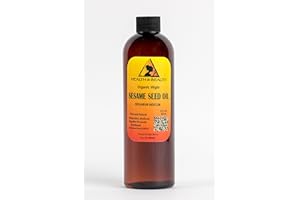 Sesame Oil Unrefined Organic Carrier Expeller Pressed Pure 12 oz, 355 ml