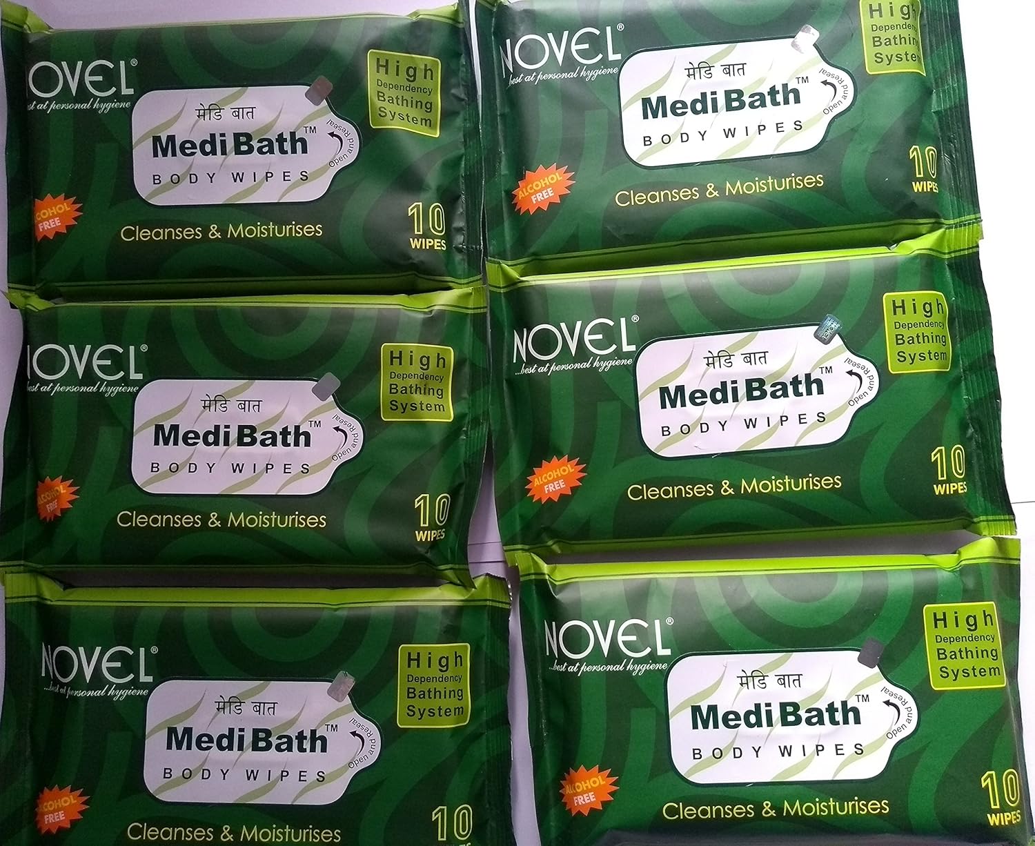 Buy NOVEL Medibath Wet Wipes 10s Pack Combo of 6 Online at Low Prices