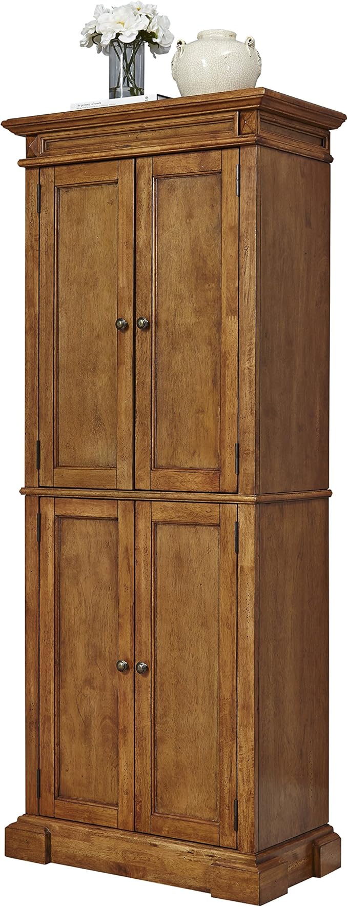 large freestanding pantry cabinet on Amazon Com Americana Distressed Oak Pantry By Home Styles Furniture Decor
