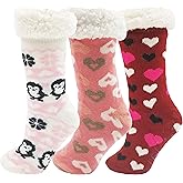 Heart Print Crew Socks for Women, Bulk Valentines Day Pink Love Colorful Pattern Novelty Galentines, Mothers Day