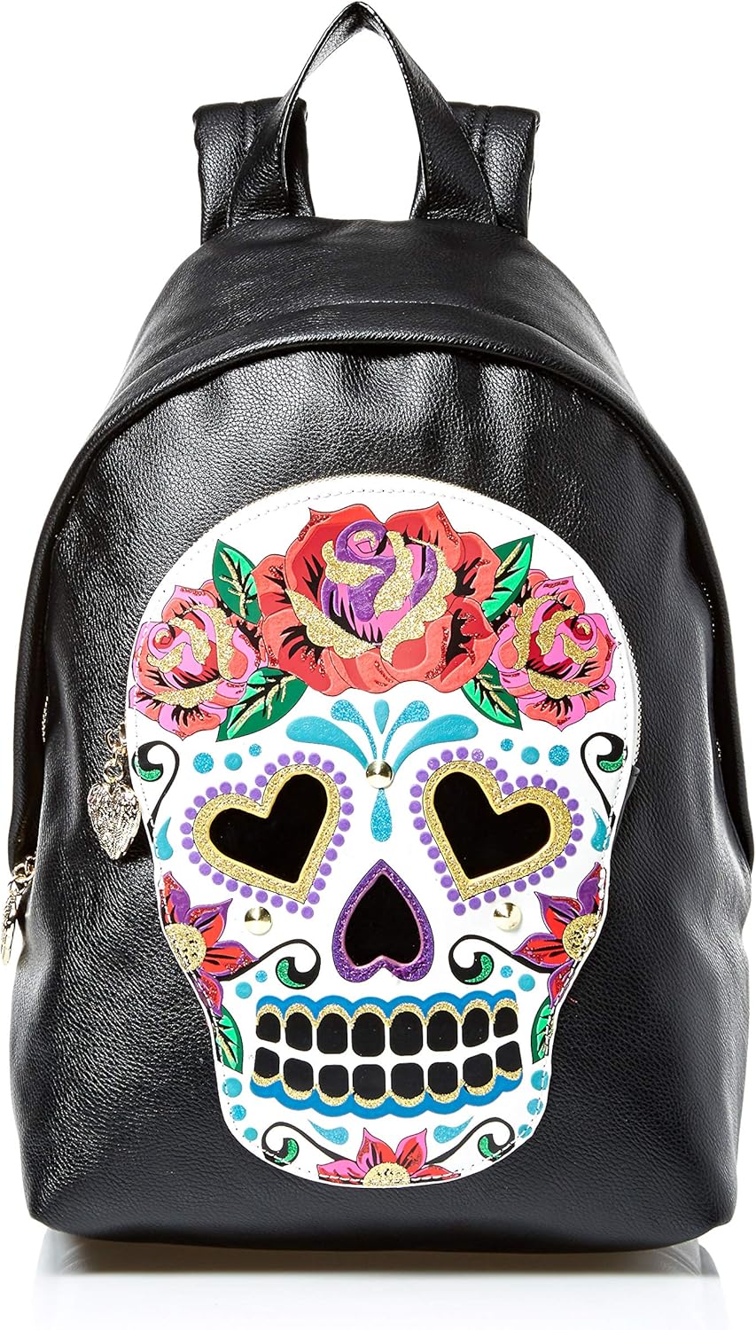 betsey johnson skull backpack