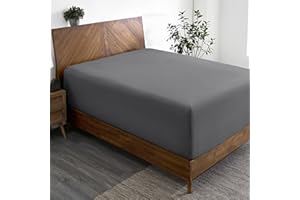 Bare Home Queen Fitted Sheet - Extra Deep Pocket Fitted Sheet - Premium 1800 Microfiber - Ultra-Soft Wrinkle Free - Queen Deep Pocket Bottom Sheets (Queen - 11" to 22" Pocket, Grey)