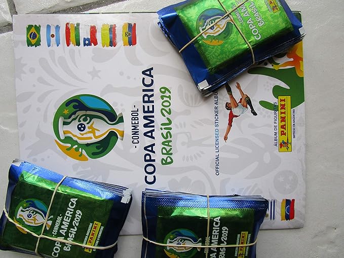Amazon Com Panini Copa America Brazil 2019 75 Sticker Packs Soft Album Everything Else