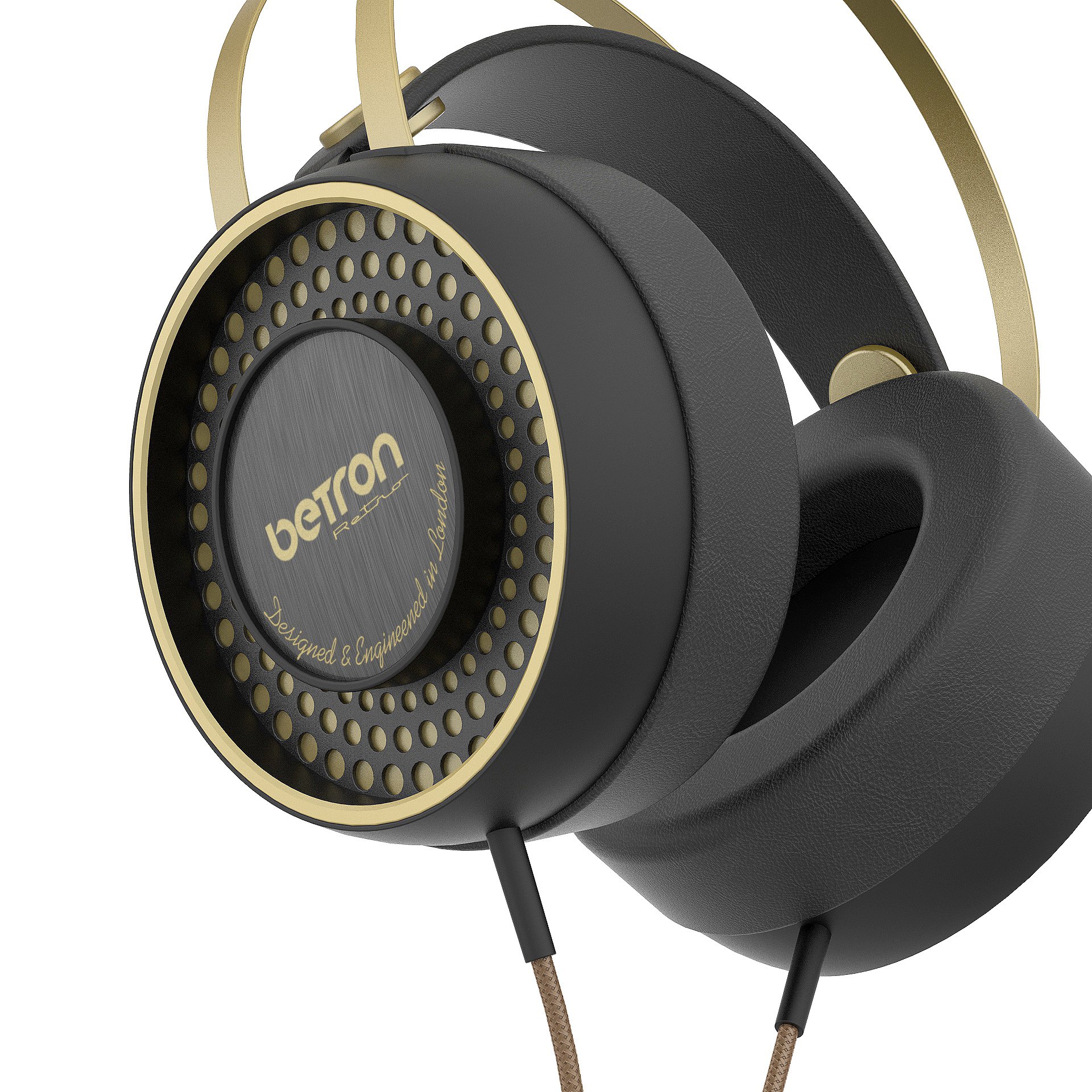 Betron Retro Over Ear Headphones Bass Driven Sound for Iphone, Ipod, Ipad, Tablets, Laptops, Mp3 Players