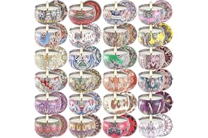 FCLAYVTS 24 Scented Candles Set - Natural Soy Wax and Fragrance - 2.5 Oz Jar Candle Gifts Set for Home Decor Bath Relaxing