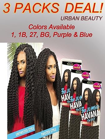 Amazon Com 3 Packs Of Urban Beauty Naturall 3x Jumbo Havana