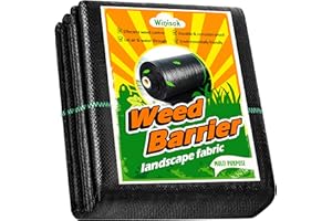 Winisok Garden Weed Barrier Landscape Fabric 4FT x 50FT, Premium Weed Control Garden Cloth, Durable Woven Geotextile Fabric, Mulch Breathable Ground Cover for Landscaping Weed Blocker Garden Bed