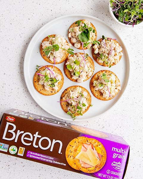 BRETON MULTIGRAIN CRACKERS, 7.3 OUNCE (PACK OF 3)