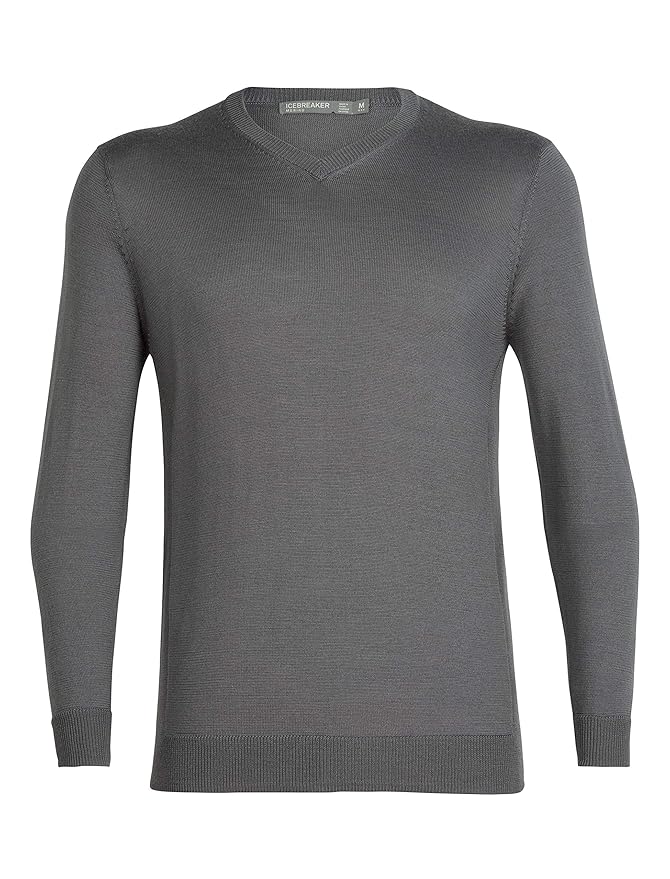 Buy Icebreaker Merino Men's Quailburn V-Neck Sweater, Timberwolf, Medium Online at Low Prices in 