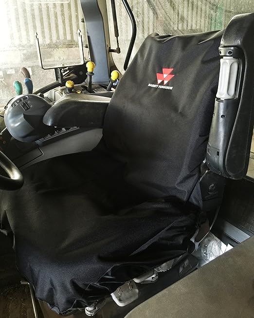 Rhino Heavy Duty Tractor Seat Cover embroidered with Massey Ferguson