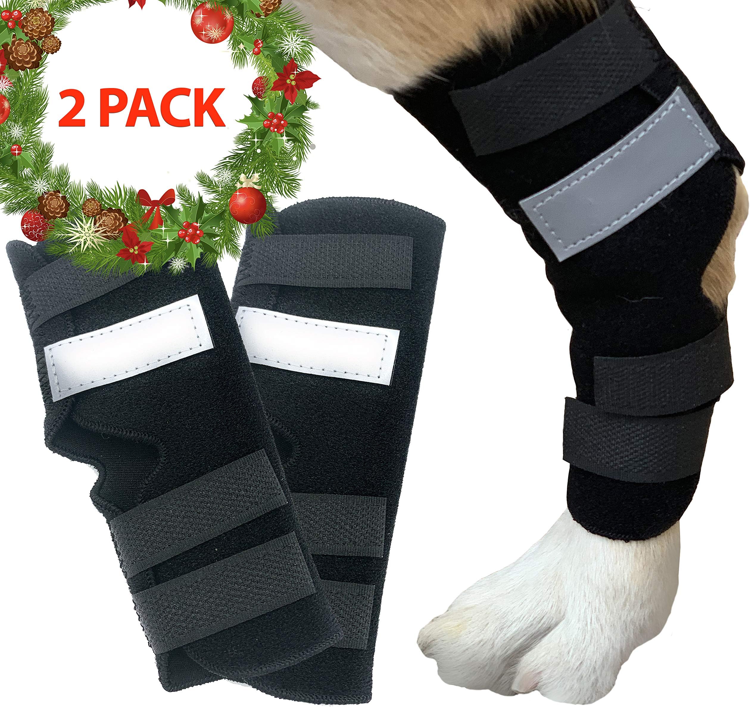 Dasksha Dog Leg Brace for Hind Leg - 1 Pair - Used for Sprains, Hind Leg Support for Arthritis, Stability After Injury, Dog Hock (Ankle) Support