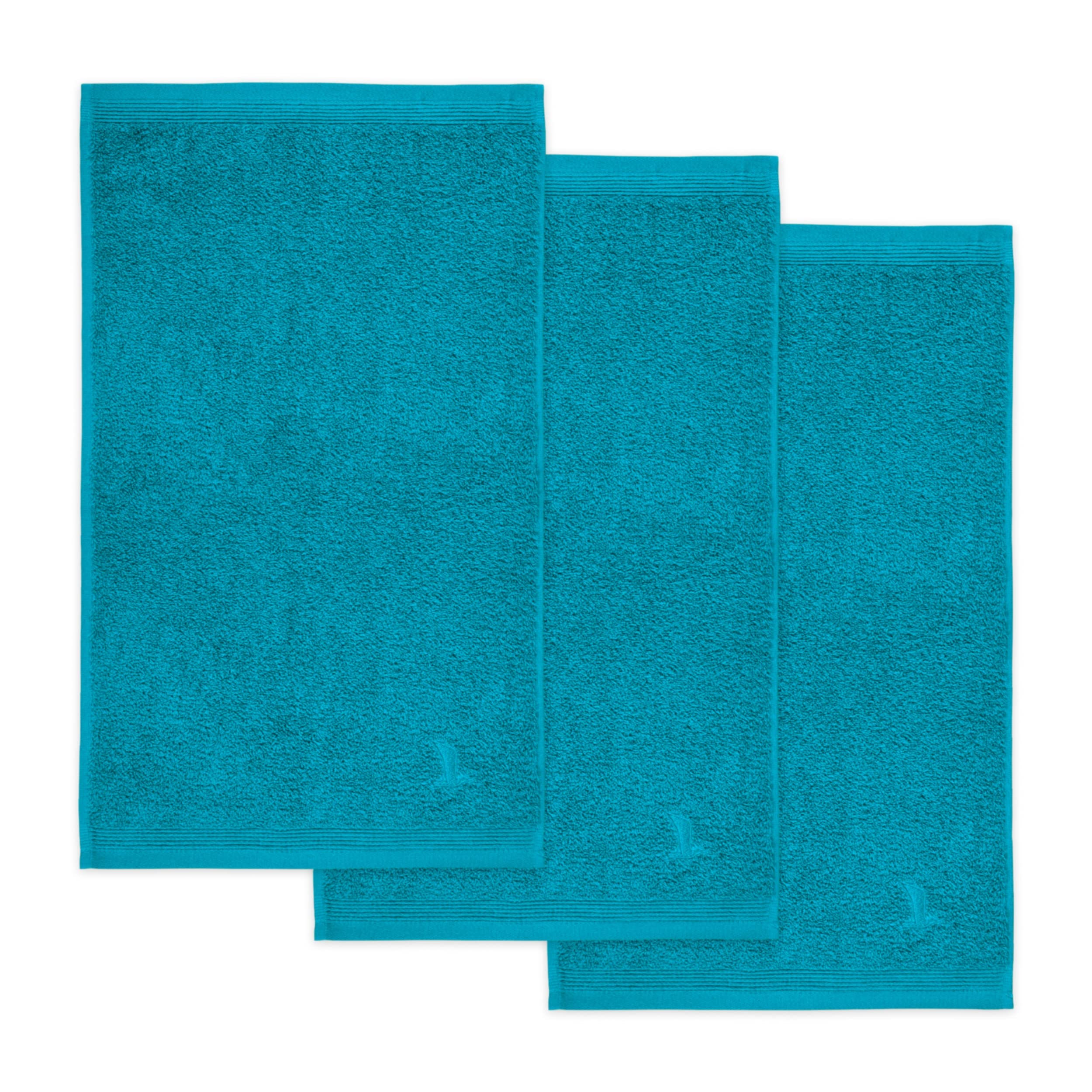 Möve 3er set Superwuschel guest towel 30 x 50 cm made of 100% cotton, lagoon