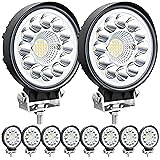 SAN YOUNG Round LED Off Road Lights, 4 Inch 12V 24V