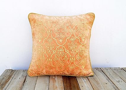 Amazon Com Vliving Gold Foil Printed Stone Washed Cotton Velvet