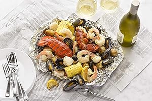 Lobster Gram Seafood Bake Dinner for Two – Premium Lobster Tails, Jumbo Shrimp, Clams and Scallops – Oven-Ready, Easy to Serve – Sustainably Sourced – From the No 1 Seafood Delivery Company