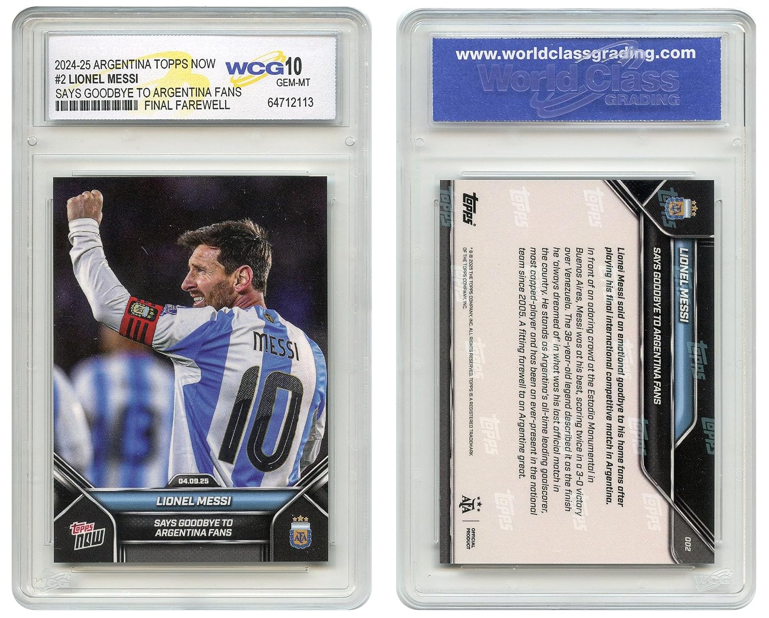 Topps Now Messi Farewell Card product photo 5