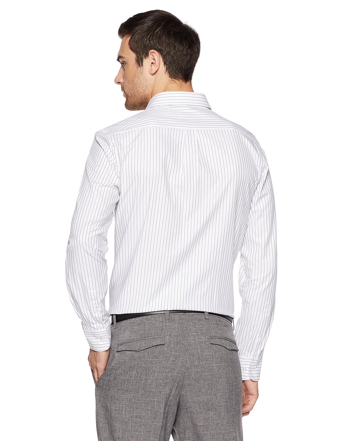 arrow men's striped regular fit formal shirt