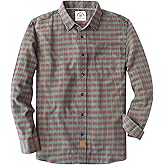 Dubinik® 6 oz Flannel Shirt for Men Plaid Mens Button Down Long Sleeve Shirts Cotton Casual