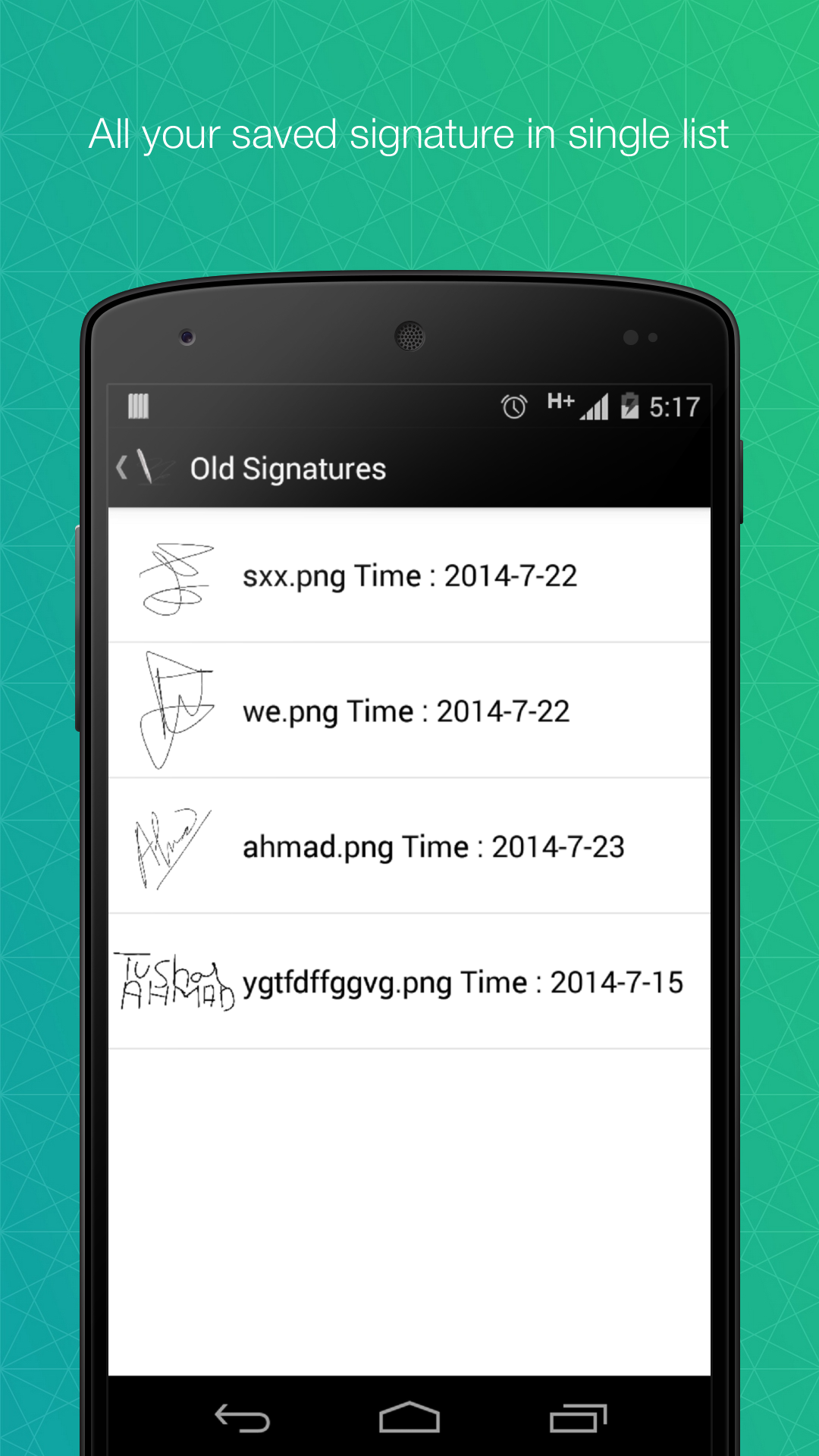 Digital Signature Appstore for Android
