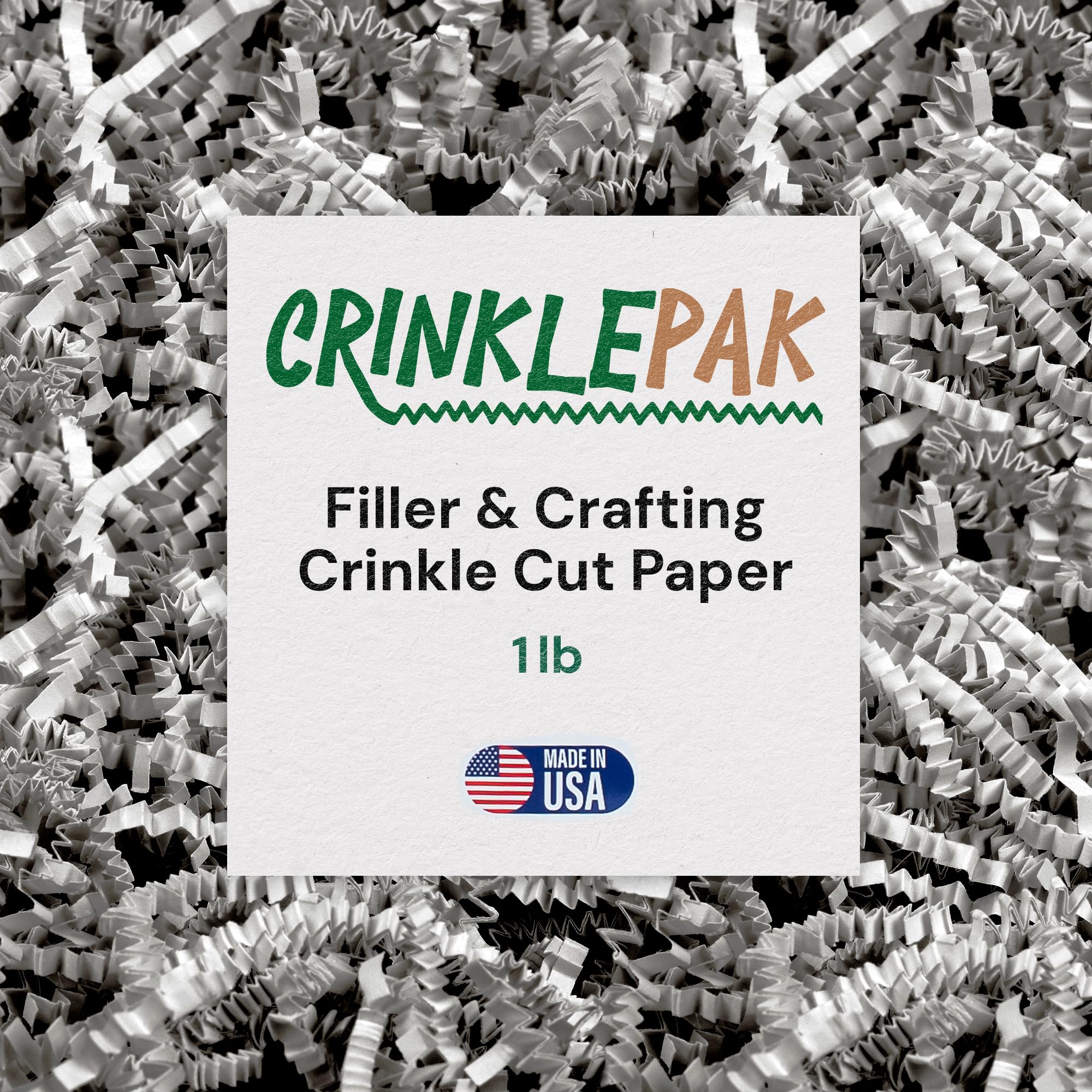 CrinklePak 1LB USA Made Gray Crinkle Paper Filler
