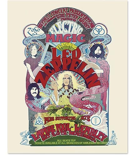 Amazon.com: HISTORIX Vintage 1971 Led Zeppelin Poster Matte
