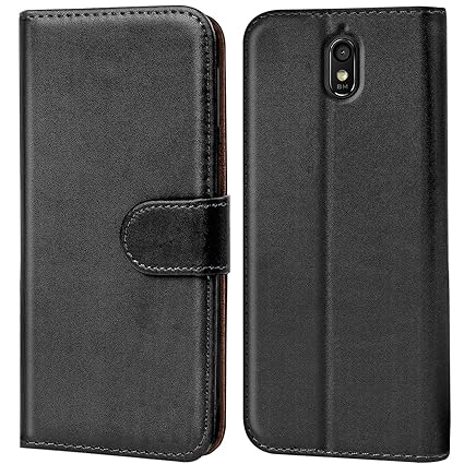 Verco Huawei Y625 Hülle, Handyhülle für Huawei Ascend Y625 Tasche PU Leder Flip Case Brieftasche - Schwarz