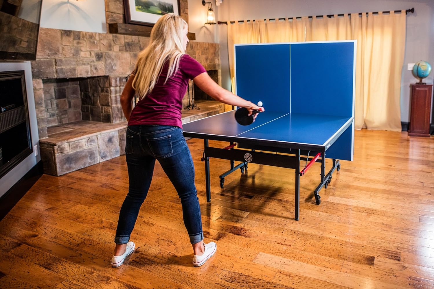 STIGA Advantage Competition-Ready Indoor Table Tennis Table 95% Preassembled Out of the Box with Easy Attach and Remove Net : Sports & Outdoors