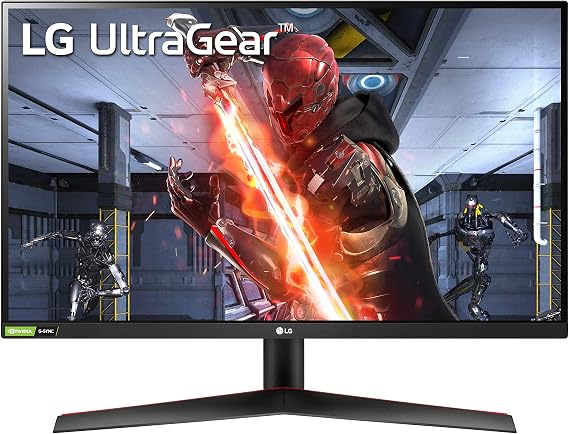 LG 27GN800 UltraGear Gaming Monitor 27" QuadHD IPS 1ms HDR 10, 2560x1440, G-Sync Compatible e AMD FreeSync Premium 144Hz, HDMI 2.0 (HDCP 2.2), Display Port 1.4, Porta AUX, Flicker Safe, Nero