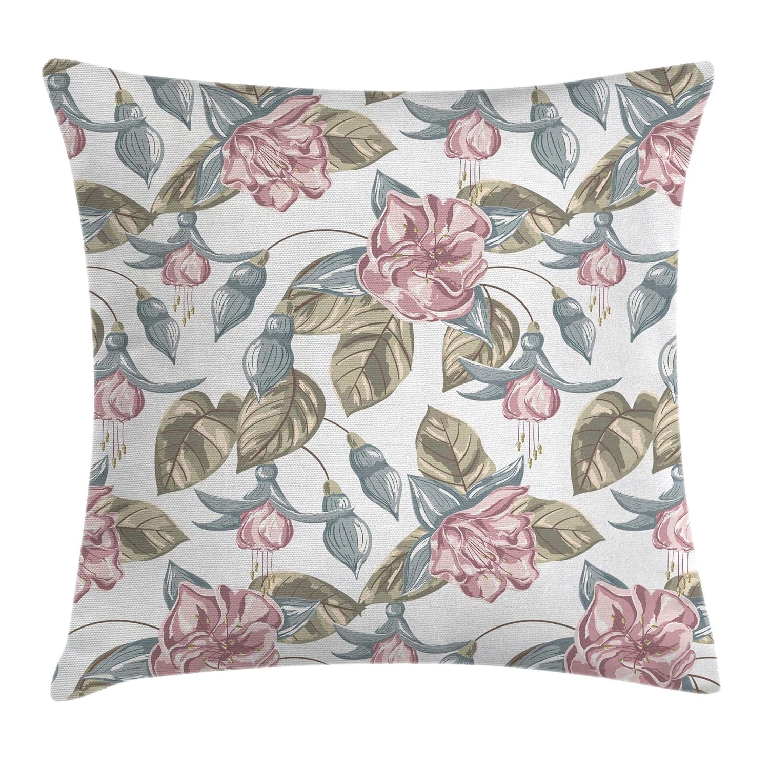 Ambesonne Vintage Floral Throw Pillow Cushion Cover