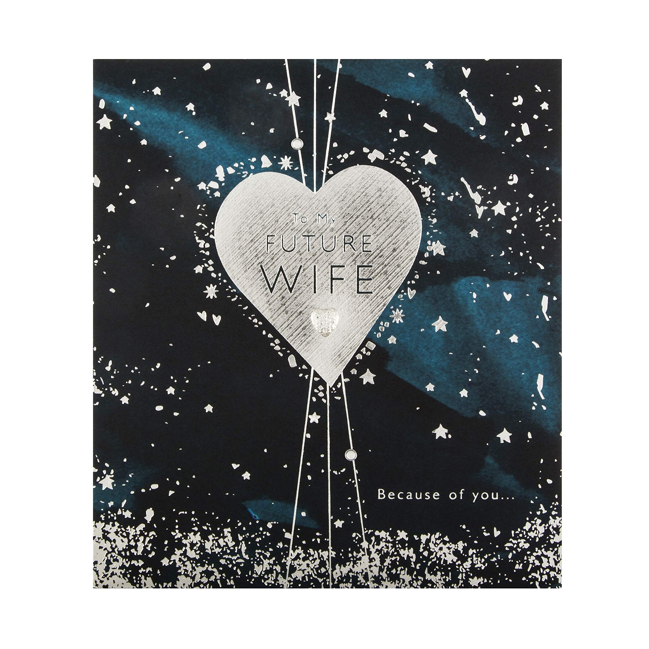 Hallmark Christmas Card for Fiancée - Contemporary Future Wife Design